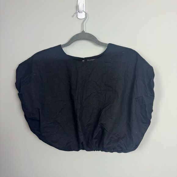 FOREVER 21 | Black Bubble Cropped Top Crewneck Women’s Size Small - Picture 1 of 6